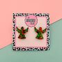 Christmas Angel Glitter Studs *More Colours Available*, thumbnail 1 of 4