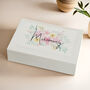 Personalised Floral Wooden Jewellery Box, thumbnail 1 of 6