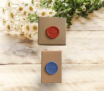 Forget Me Not Sterling Silver Wax Seal Necklace, 4 of 5