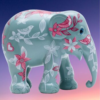 'A Love Story' Hand Painted Limited Elephant, 4 of 11