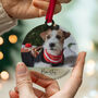 Dog Memorial Ornament Personalised Photo Christmas Bauble, thumbnail 6 of 8