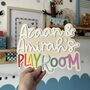 Personalised Wooden Children's Playroom Sign Decor, thumbnail 1 of 9