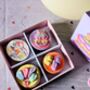 Colourful Happy Birthday Hand Iced Biscuits And Birthday Card Letterbox Gift, thumbnail 1 of 12