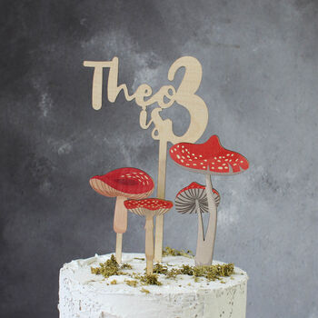 Personalised Toadstool Cake Topper Set, 7 of 7