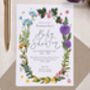 Personalised Printed A6 Floral Baby Shower Invitation, thumbnail 2 of 3