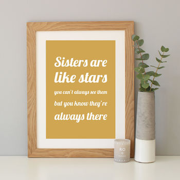 'Sisters Are Like Stars' Gift Print, 11 of 12