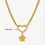 Women’s Dainty Curb Chain Necklace With Heart Carabiner Charm Clasp In 18k Gold, thumbnail 5 of 7