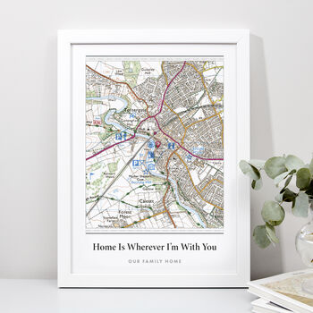 New Home Personalised Map Print, 7 of 11