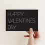 Modern Minimal Typography Happy Valentine's Card, thumbnail 2 of 2
