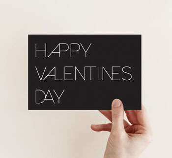 Modern Minimal Typography Happy Valentine's Card, 2 of 2
