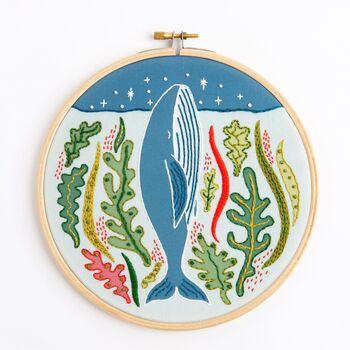 Stargazing Whale Embroidery Kit, 4 of 4