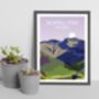 Scafell Pike Lake District Landscape Art Print, thumbnail 2 of 3