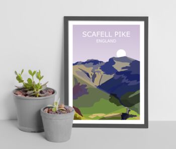 Scafell Pike Lake District Landscape Art Print, 2 of 3