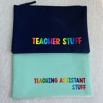 Personalised Teacher/ Teaching Assistant Stuff Pouch/Pencil Case, 4 of 8