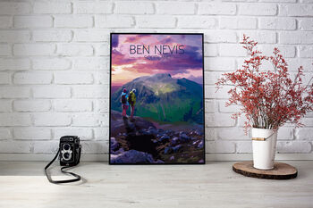 Ben Nevis Scotland Travel Poster Art Print, 4 of 6