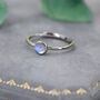 Minimalist Moonstone Ring In Sterling Silver, thumbnail 7 of 10