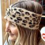 Cosy Leopard Print Winter Headband, thumbnail 3 of 4