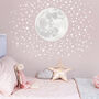 Pale Moon And Stars Fabric Wall Sticker, thumbnail 2 of 4
