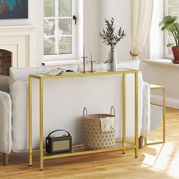 Console Table Tempered Glass Sofa Table Hallway Table, 3 of 9