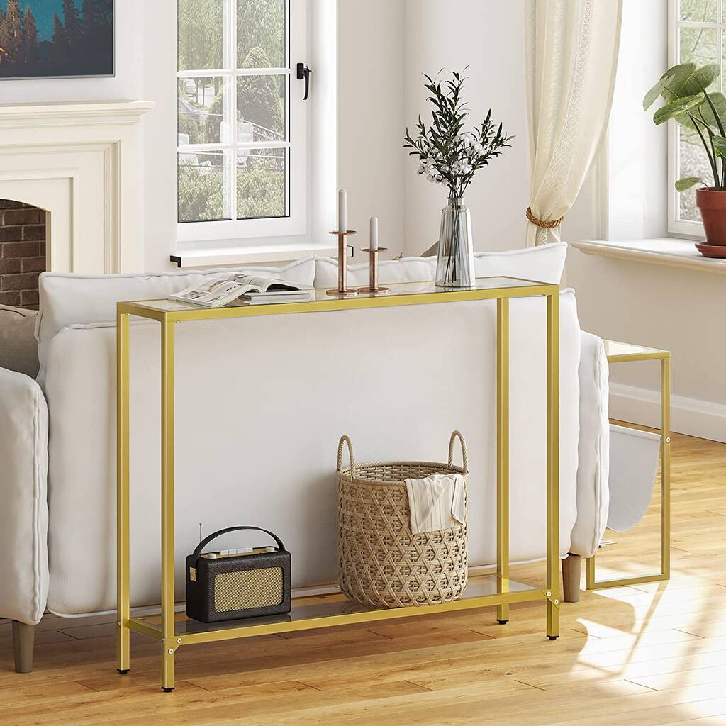 Console Table Tempered Glass Sofa Table Hallway Table By Momentum