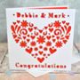 Personalised Laser Cut Heart Card, thumbnail 1 of 6