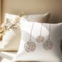 White Contemporary Christmas Bauble Cushion Cover, thumbnail 1 of 6