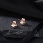 Sterling Silver Ivy Leaf Stud Earrings, thumbnail 5 of 12