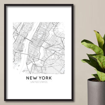 Custom Location Map Print, Personalised City, Town Map, Any Location, 10 of 10