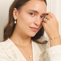 Large Pearl Pendant Necklace In Sterling Silver And Gold Vermeil, thumbnail 2 of 11