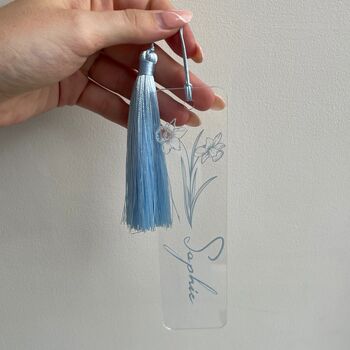 Personalised Custom Tassel Clear Acrylic Bookmark, 6 of 8