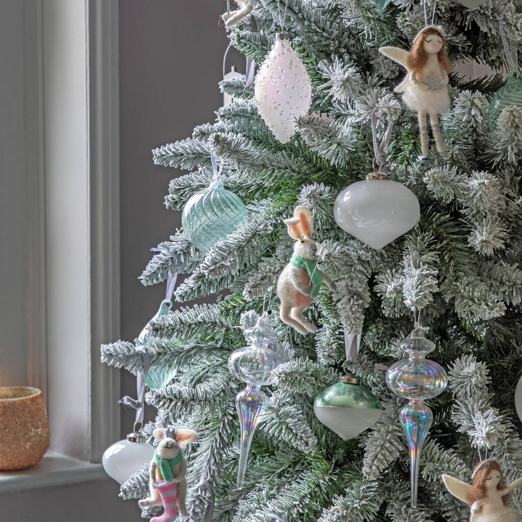 6ft Frosted Pine Faux Christmas Trees By Primrose & Plum