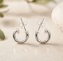 Sterling Silver Small Thick Hoops, thumbnail 1 of 3