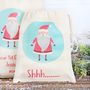 Santa Christmas Personalised Cotton Bags, thumbnail 3 of 5