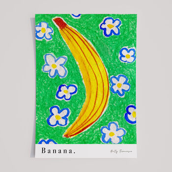 Banana Food Art Print Kitchen Fruit Poster, 3 of 12