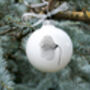 Christmas Bauble With Gingko Leaf Skeleton, thumbnail 2 of 5