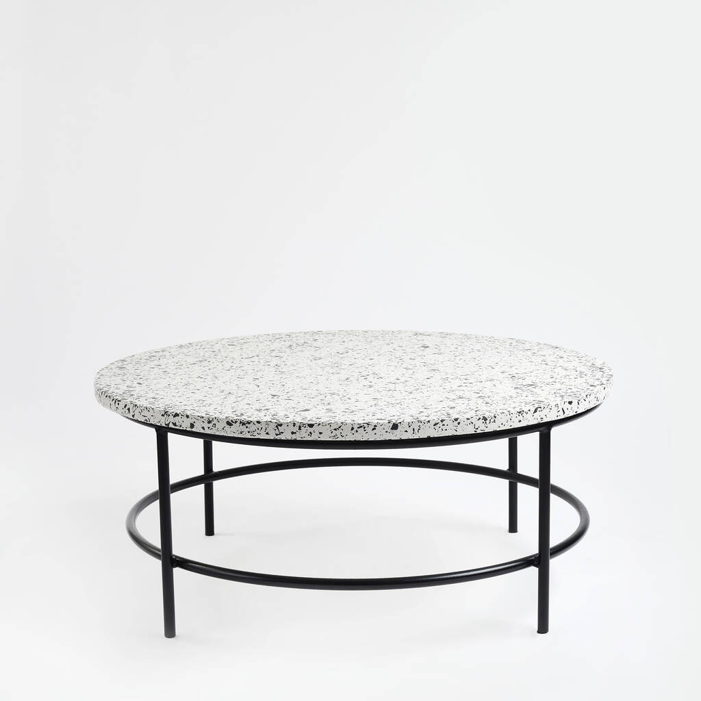 White Terrazzo Coffee Table By Lime Lace