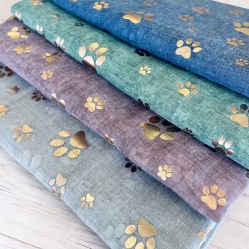 Metallic Paw Print Scarf, 2 of 7