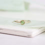 Avalon Ring // Green Tourmaline And Gold Stacking Ring, thumbnail 1 of 4