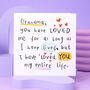 Grandma I Have Loved You My Entire Life Birthday Card, thumbnail 1 of 2