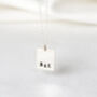 Customisable Rectangle Pendant Necklace, thumbnail 2 of 3