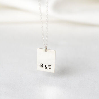Customisable Rectangle Pendant Necklace, 2 of 3
