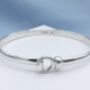 Personalised Silver Circle Clasp Bracelet Bangle, thumbnail 6 of 9