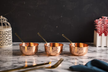 Set Of Three Handmade Copper Melting Pots – 150ml, 5 of 7