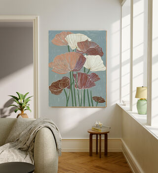 Set Of Two Japnaese Botanical Flower Art Prints, 3 of 4