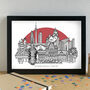 Toronto Skyline Travel Art Print Unframed, thumbnail 3 of 6