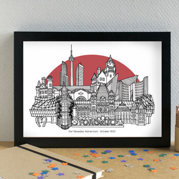Toronto Skyline Travel Art Print Unframed, 3 of 6