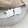 Engraved Square Wedding Cufflinks, Dad, thumbnail 1 of 3