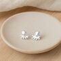 Sterling Silver Octopus Stud Earrings, thumbnail 2 of 5
