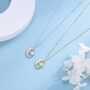 Aqua Green Opal Moon And Star Pendant Necklace, thumbnail 7 of 11