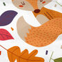 Autumn Foxes Wrapping Paper Roll Or Folded, thumbnail 3 of 3